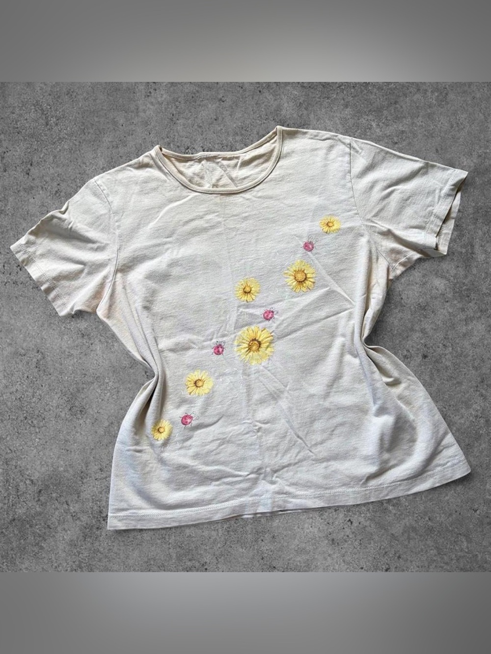 Sunflower Ladybug Cotton Tee